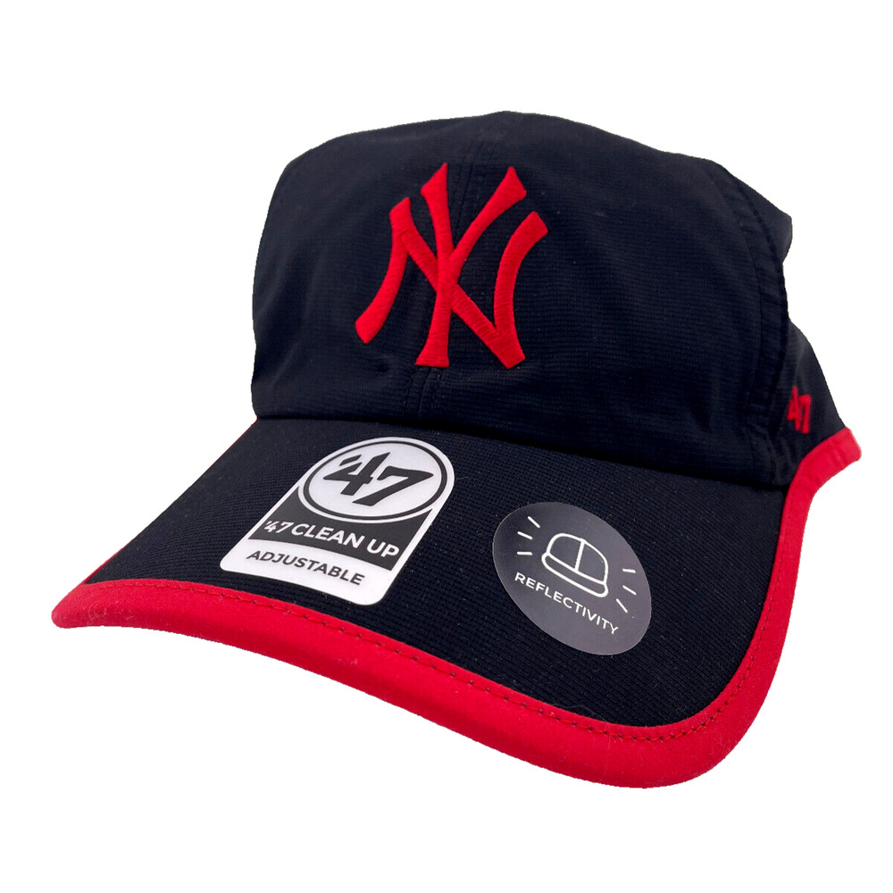 '47 MVP New‎ York Yankees MLB Black/Red Reflective Clean Up Adjustable Hat
